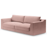 BIG-SOFA - Hellrosa, Kunststoff/Textil (274/90/112cm) - home24