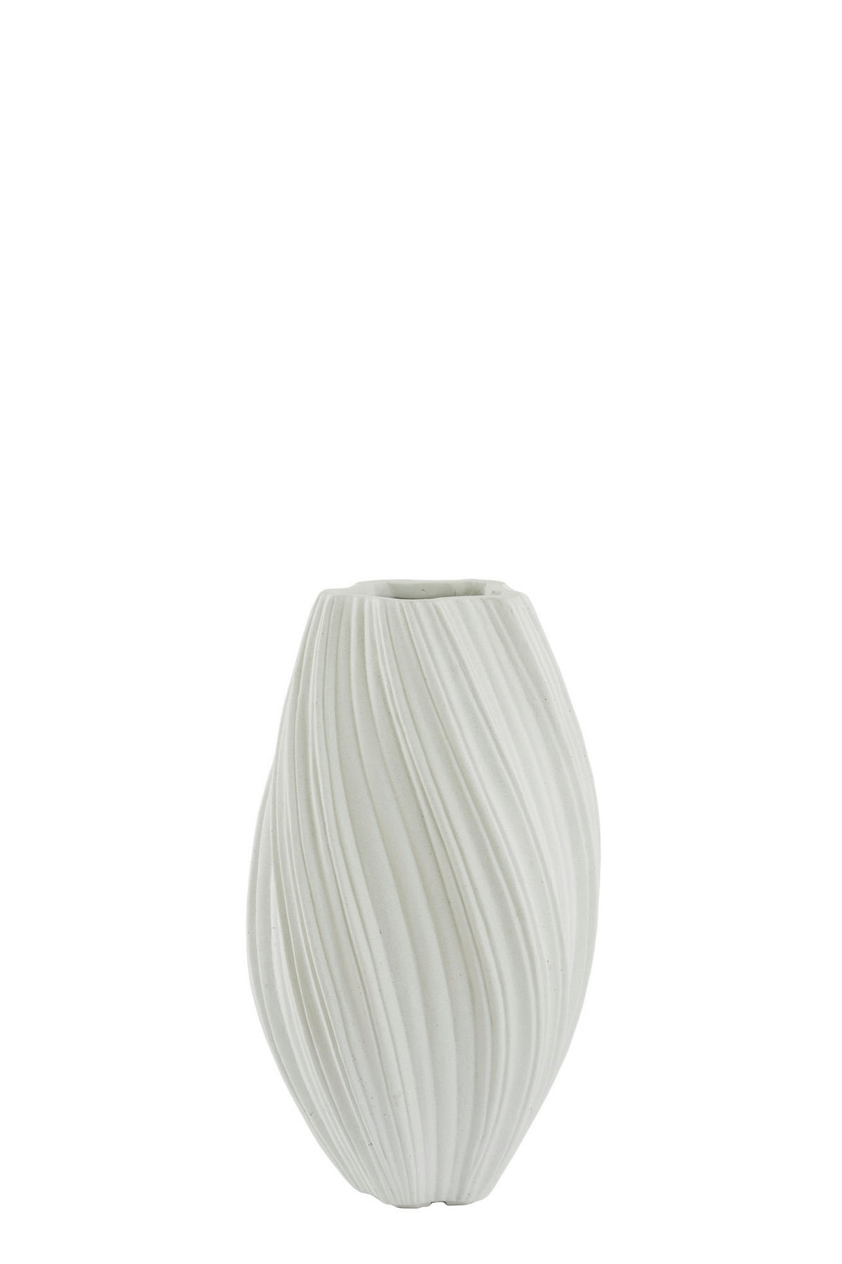 VASE Yatung Weiß Ø30/52 cm - Weiß, Stein (52cm) - Light & Living