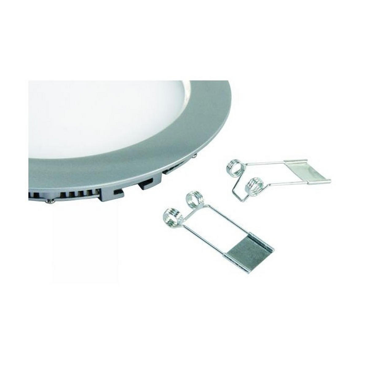 LED DECKENLEUCHTE Silber Einbau Panel 18 cm - Silberfarben, Metall (18/18/1.7cm) - ETT