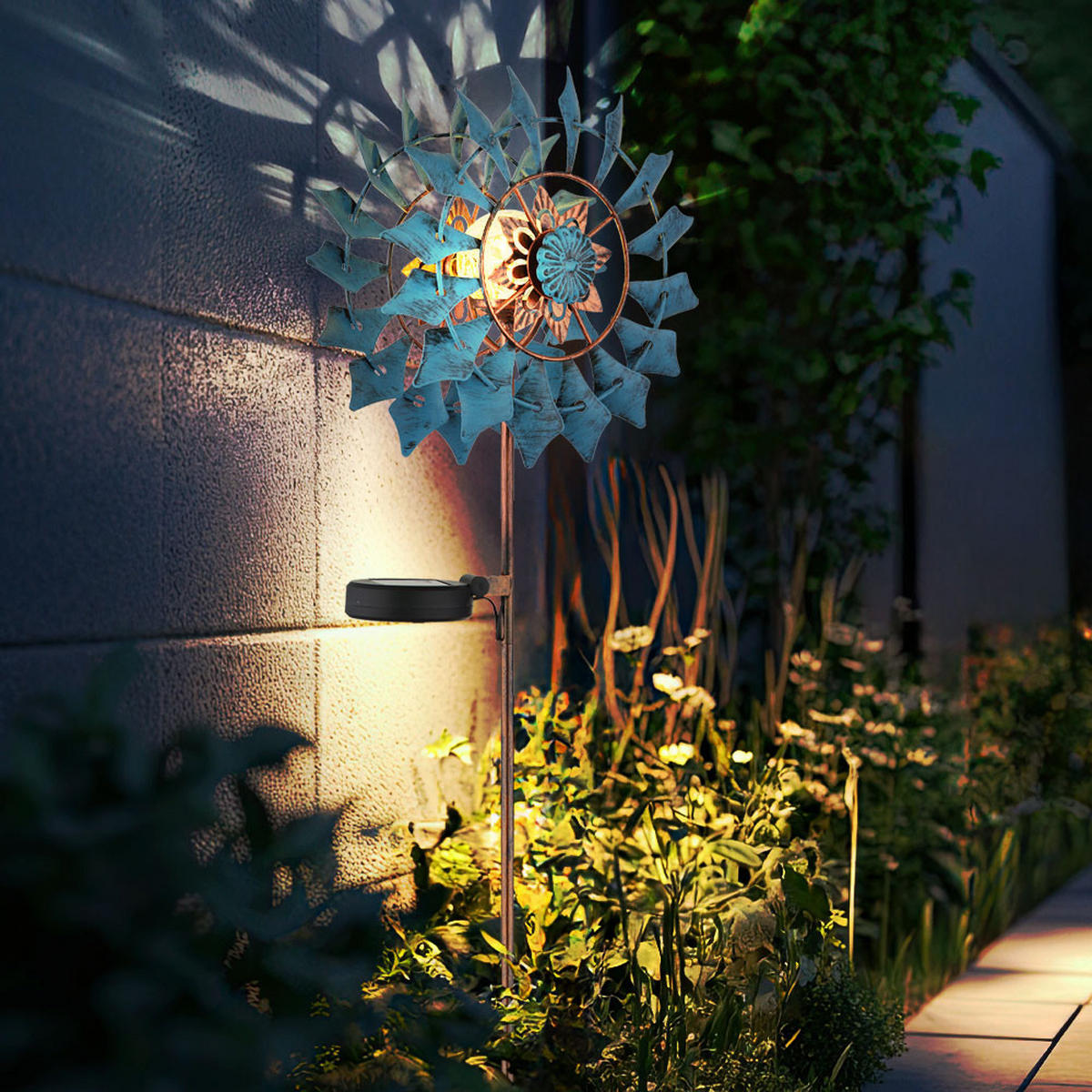 LED AUSSENLEUCHTE Metall Gold - Goldfarben, Metall (22.5/11.5/92cm) - Globo Lighting