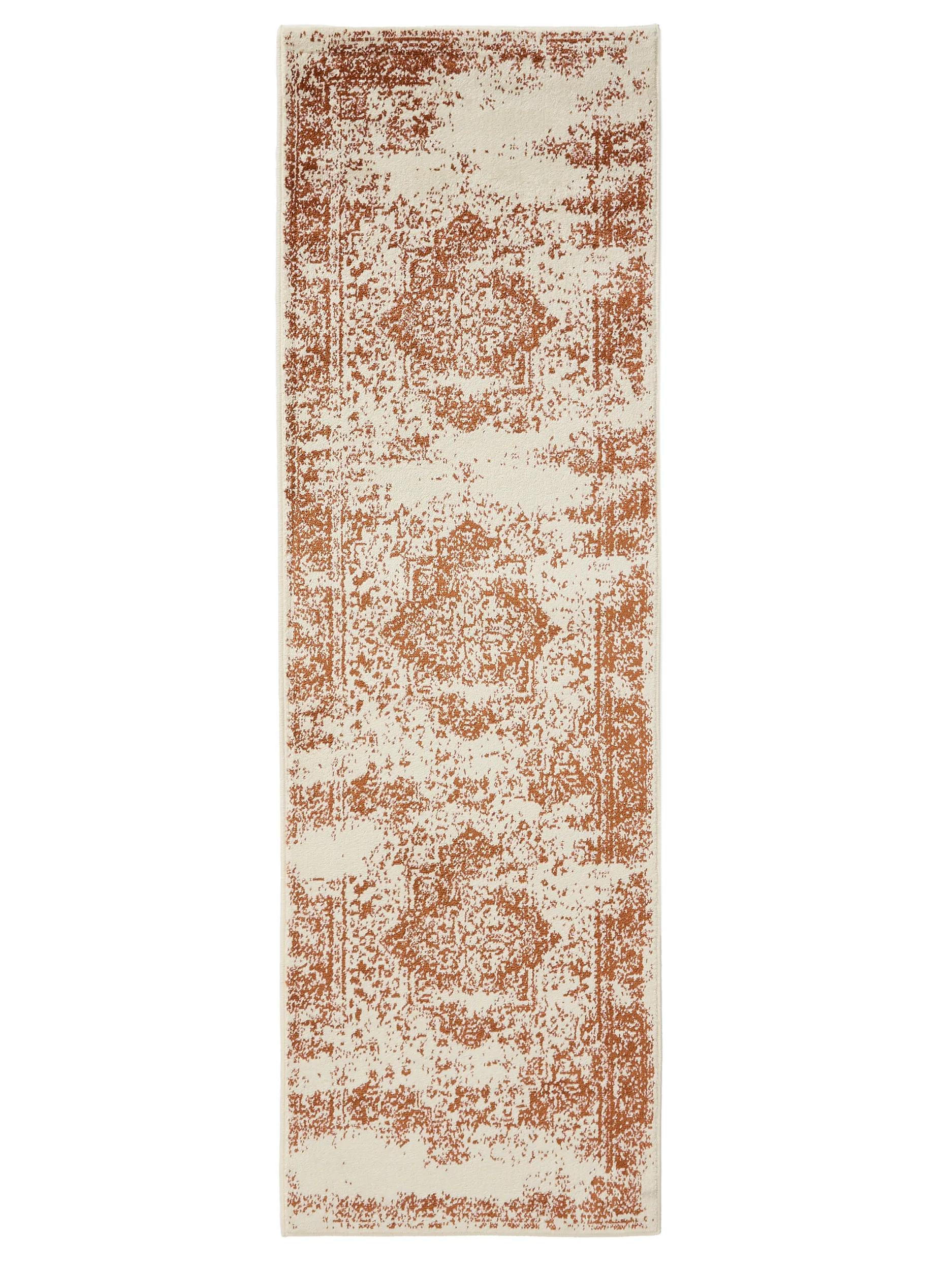 VINTAGE-LÄUFER Suki 80/240 cm - Creme/Orange, Kunststoff (80/240cm) - benuta