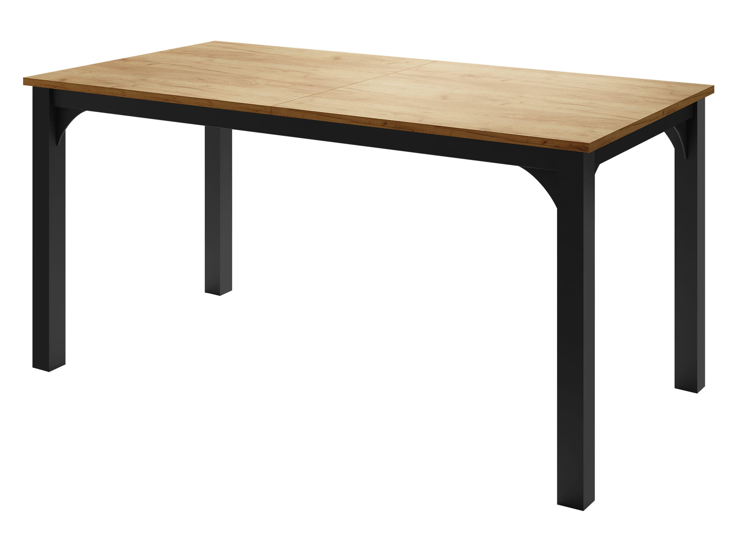 ESSTISCH Focus 160 - Schwarz/Braun, Holzwerkstoff/Metall (90/160/76cm) - MIRJAN24