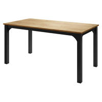 ESSTISCH Focus 160 - Schwarz/Braun, Holzwerkstoff/Metall (90/160/76cm) - MIRJAN24