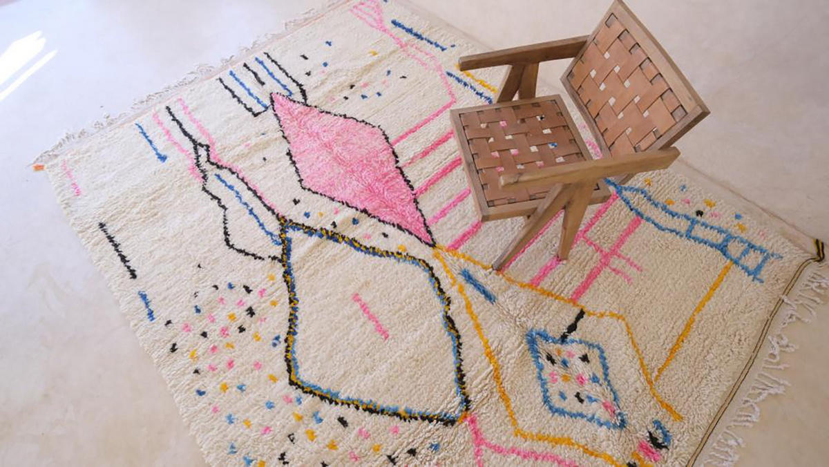 BERBERTEPPICH marokkanisch aus Wolle Pop 200x 300 cm - Multicolor, Naturmaterialien (200/300cm) - AFK Living