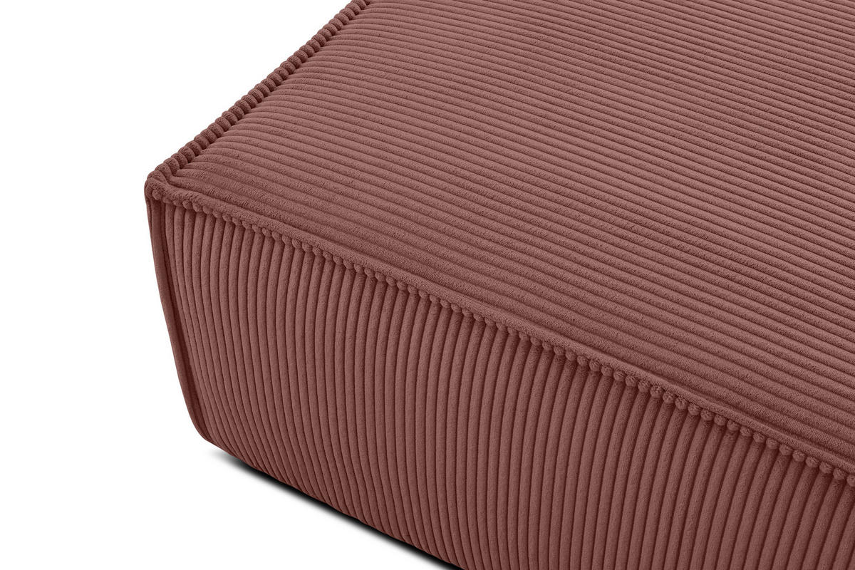 SITZPOUF NAPI gefederte Sitzfläche, rosa - Pink/Schwarz, Textil (83/45/83cm) - KONSIMO®