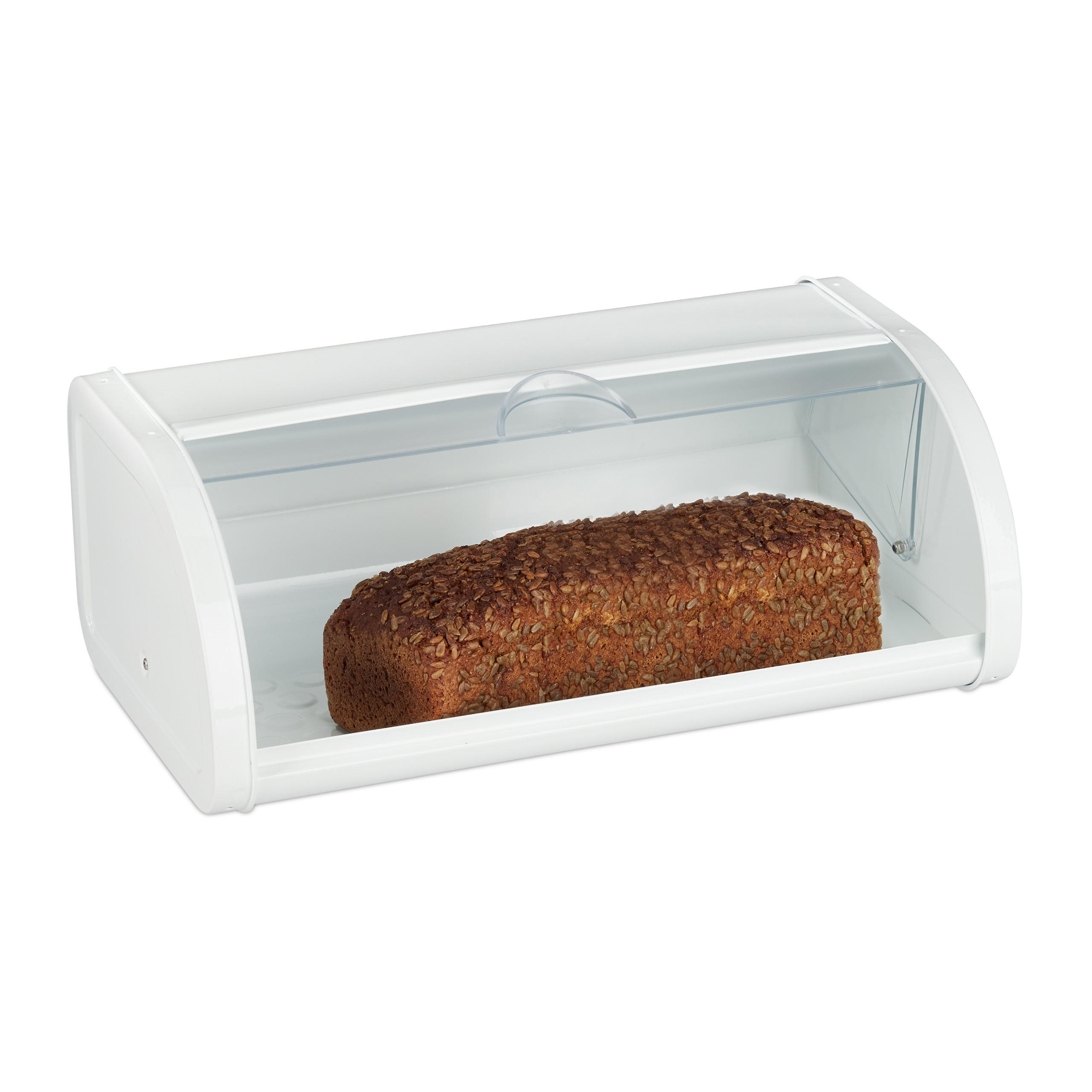 BROTKASTEN - Weiß, Kunststoff/Metall (45/17.5/25cm) - Relaxdays