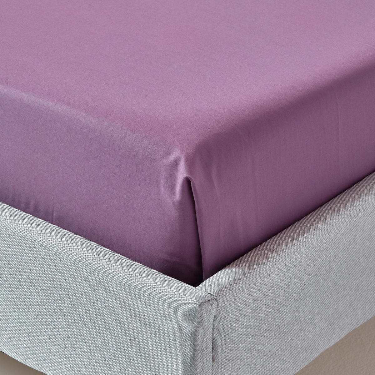 BETTLAKEN ohne Gummizug, Ägyptische Baumwolle, Fadendichte 200 - Lila, Textil (240/300cm) - Homescapes