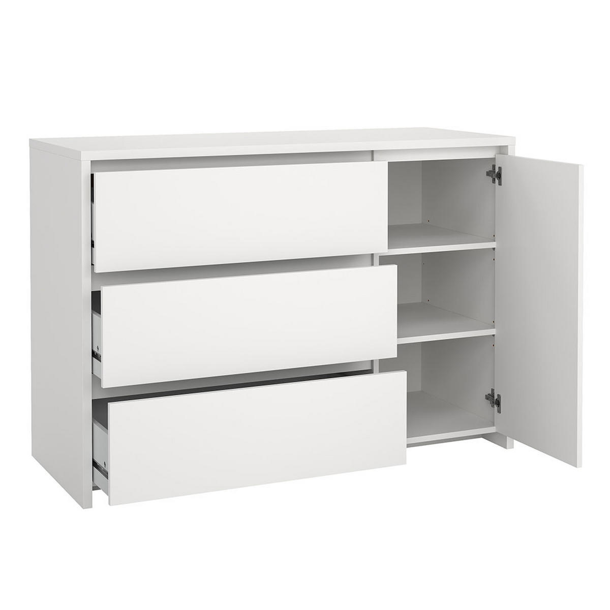KOMMODE, Next, Weiß, Holzwerkstoff, 119 x 48 x 84 cm - Weiß, Holzwerkstoff (119/84/48cm) - ebuy24