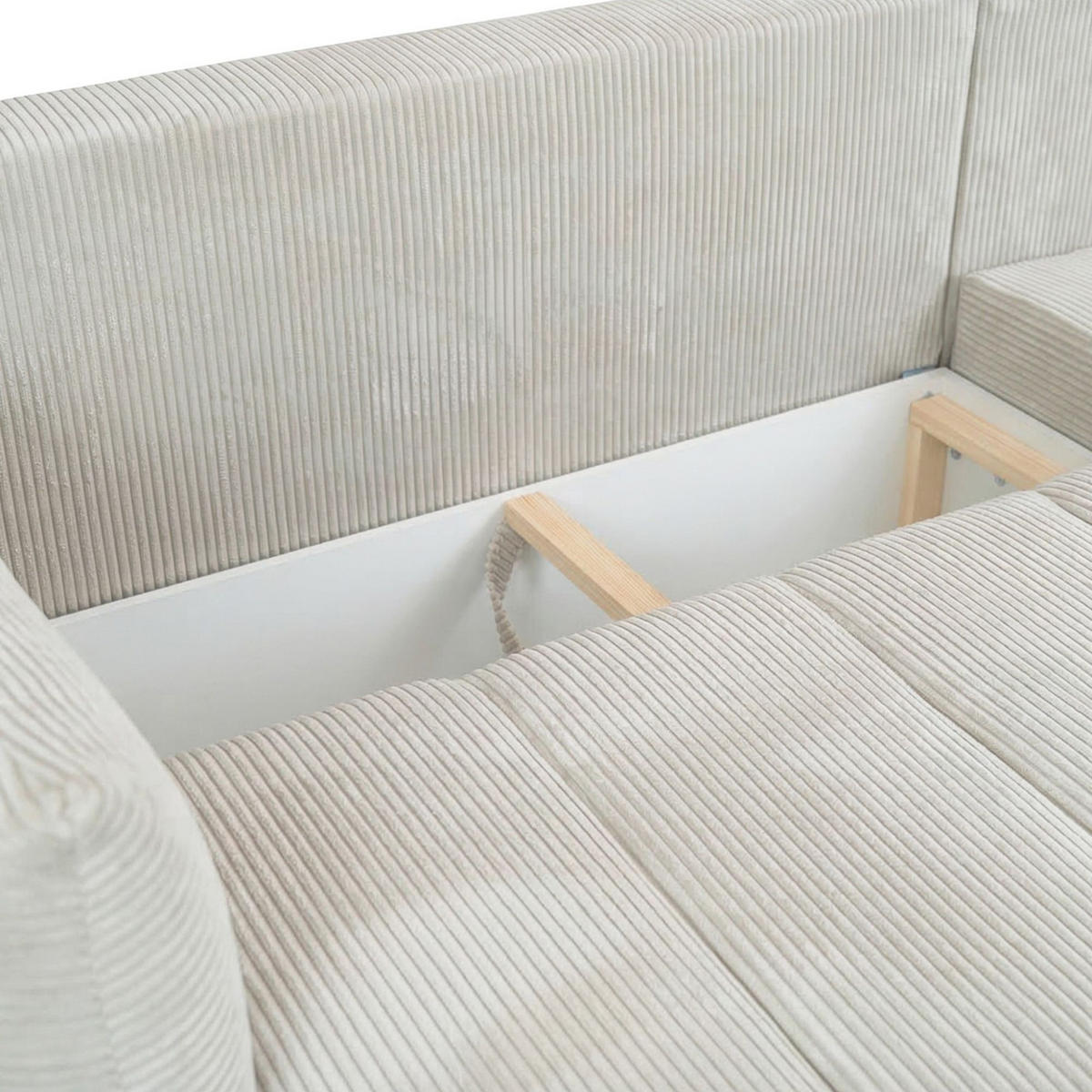 ECKSOFA Ontario Xs Mit Schlaffunktion - Braun, Holzwerkstoff/Textil (226/154cm) - Fun Möbel