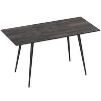 ESSTISCH 120/160 x 75 cm ausziehbar Küchentisch mit Stahlbeine für 6-8 Personen - Schwarz/Grau, Holzwerkstoff/Metall (160/75/77cm) - HOMCOM