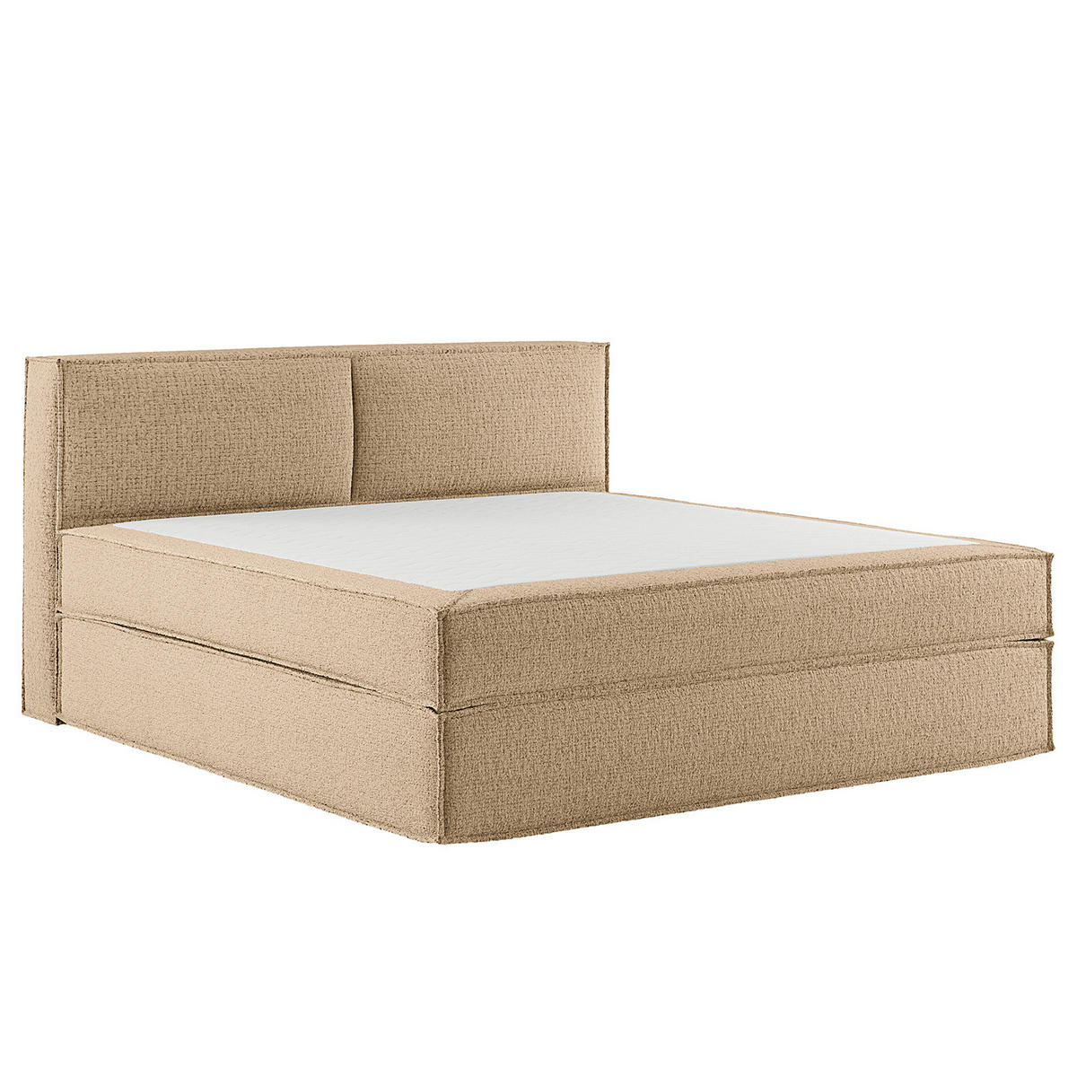 BOXSPRINGBETT mit Kopfteil - Premium - Beige, Textil (200/200cm) - home24