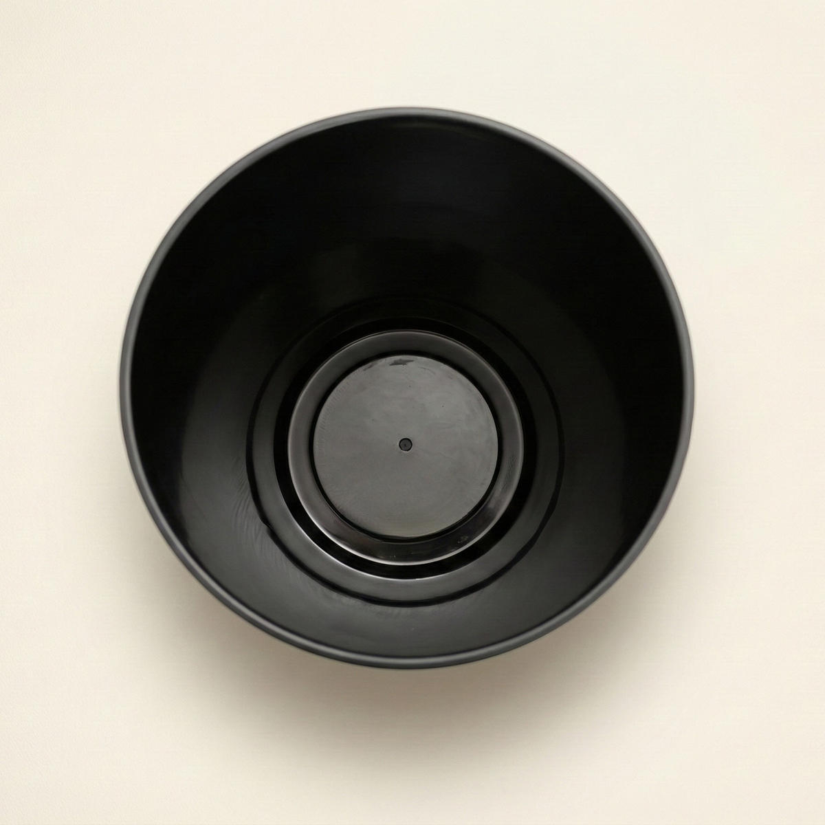 BADEZIMMER-MÜLLEIMER Rund 6 l 21/21/26 cm - Schwarz, Kunststoff (21/26/21cm) - NUXIO