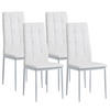 STUHL RIMINI Lederimitat Metallbeine 4er Set Weiss - Weiß, Kunststoff/Metall (41/97/38cm) - Albatros
