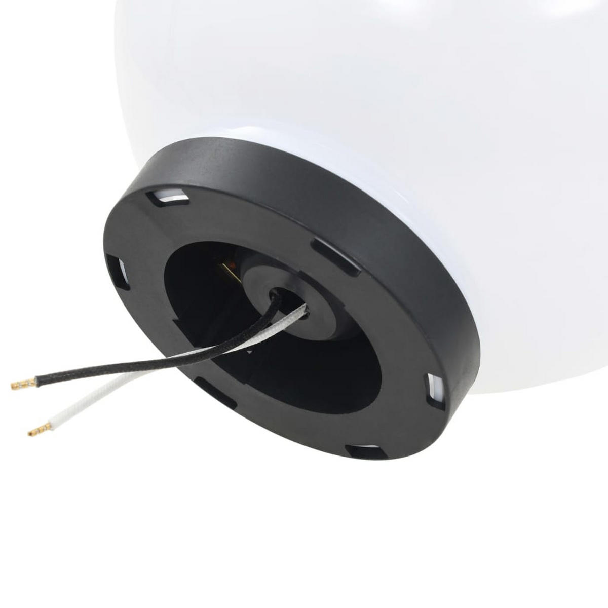 LED-GARTENLEUCHTEN 2Er Set Kugelförmig 20 Cm Pmma - Weiß, Kunststoff (20/20/20cm) - vidaXL