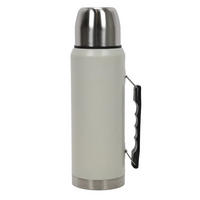THERMOSKANNE mit Becher Cremefarben 1000 ml 9,3/9,3/30,5 cm - Weiß, Metall (1L) - Excellent Houseware