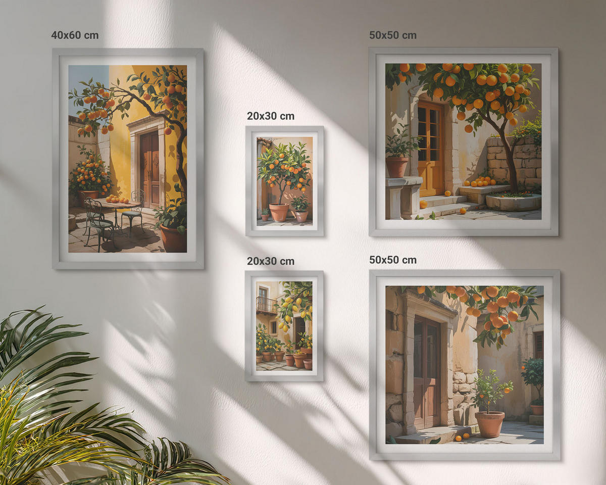 WANDBILDER 5er Set - 50x50 cm & 20x30 cm & 40x60 cm Silberner Rahmen - Waldnebelporträt einer Frau - Silberfarben, Kunststoff (40/60cm) - ArtPrintCave