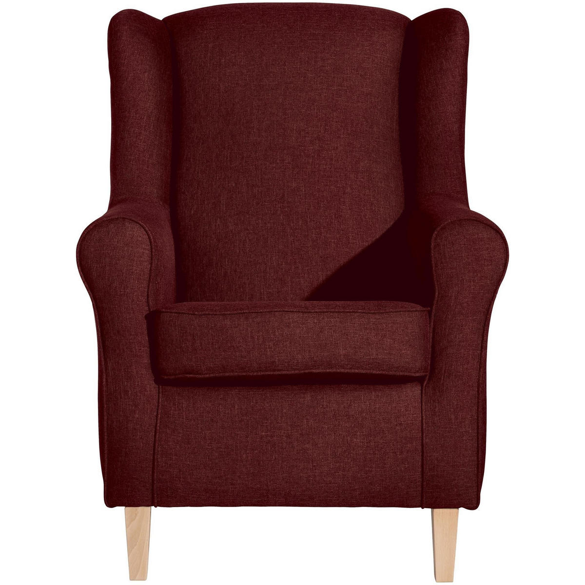 OHRENSESSEL Karlen Bezug Flachgewebe Buche natur / rot - Rot/Buchefarben, Kunststoff (86/103/77cm) - 58aufmkessel
