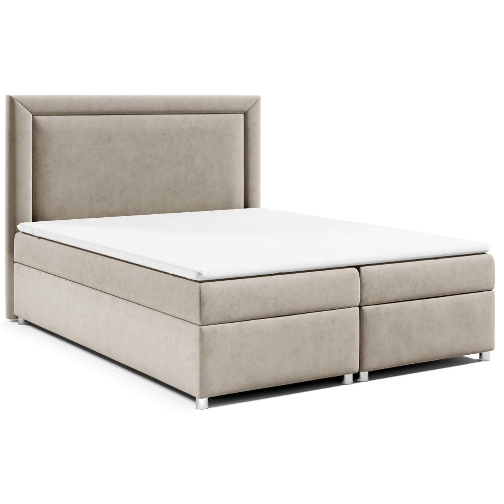 BOXBETT mit Bettkasten Trinity K-3 Bonellfederkern - Beige, Holz/Holzwerkstoff (180/200cm) - Best For Home