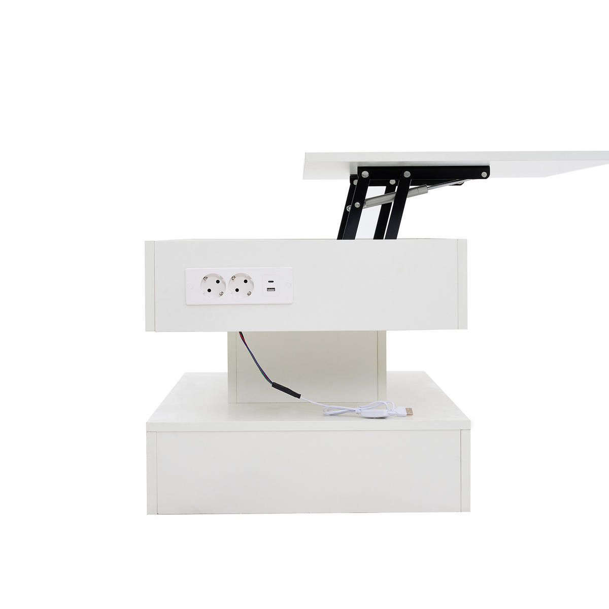 COUCHTISCH Weiß - Weiß, Holzwerkstoff (50/100/42cm)