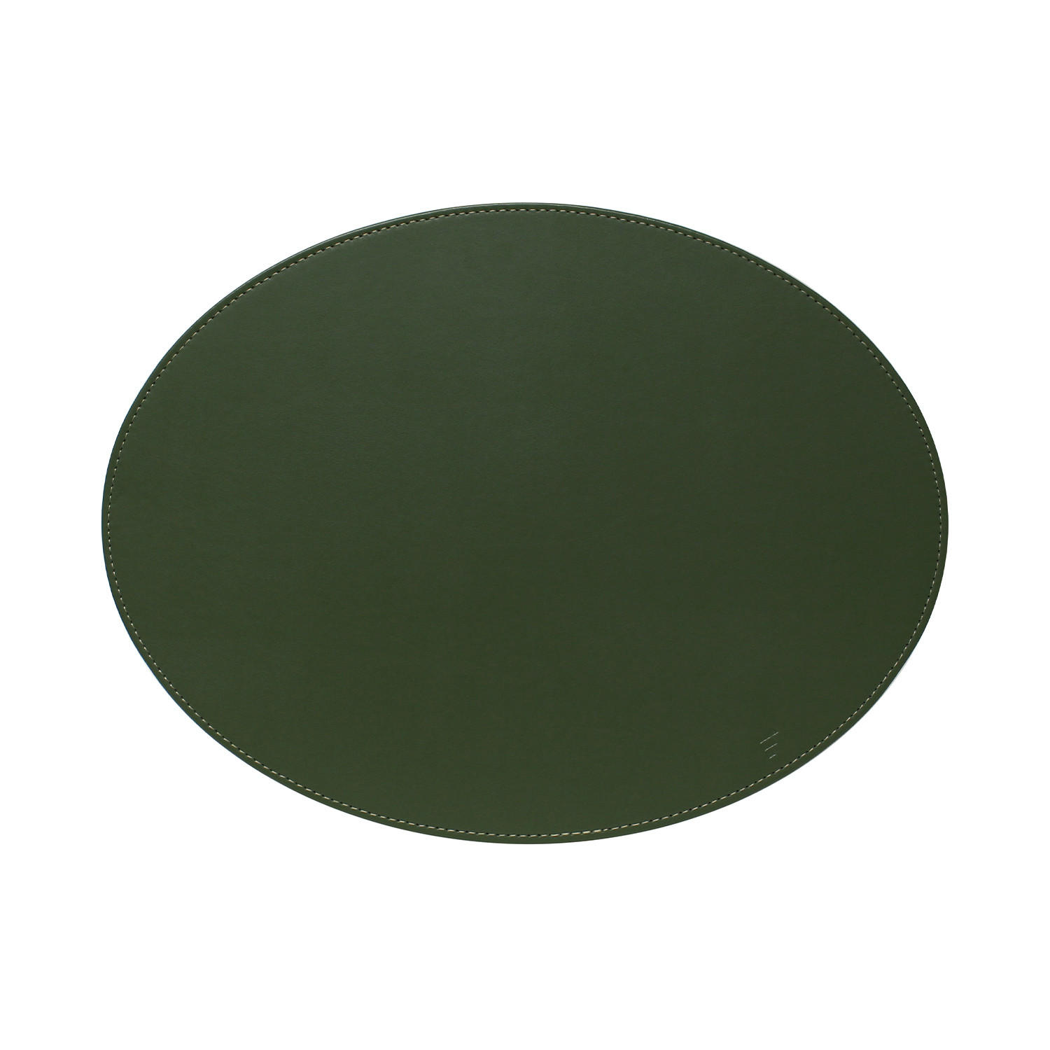 PLATZSET, Oval, Olivegrün/Elfenbein 45 x 34 cm - Multicolor, Textil (45/35/0.5cm) - Freeform