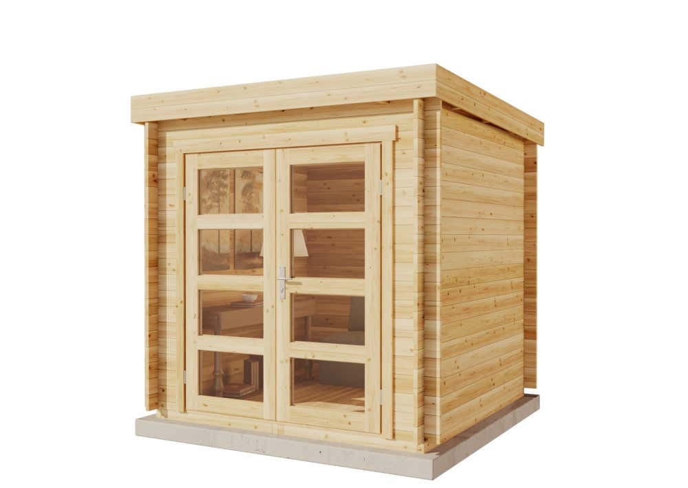 Alpholz Gartenhaus Anthrazit 230x228x230 cm