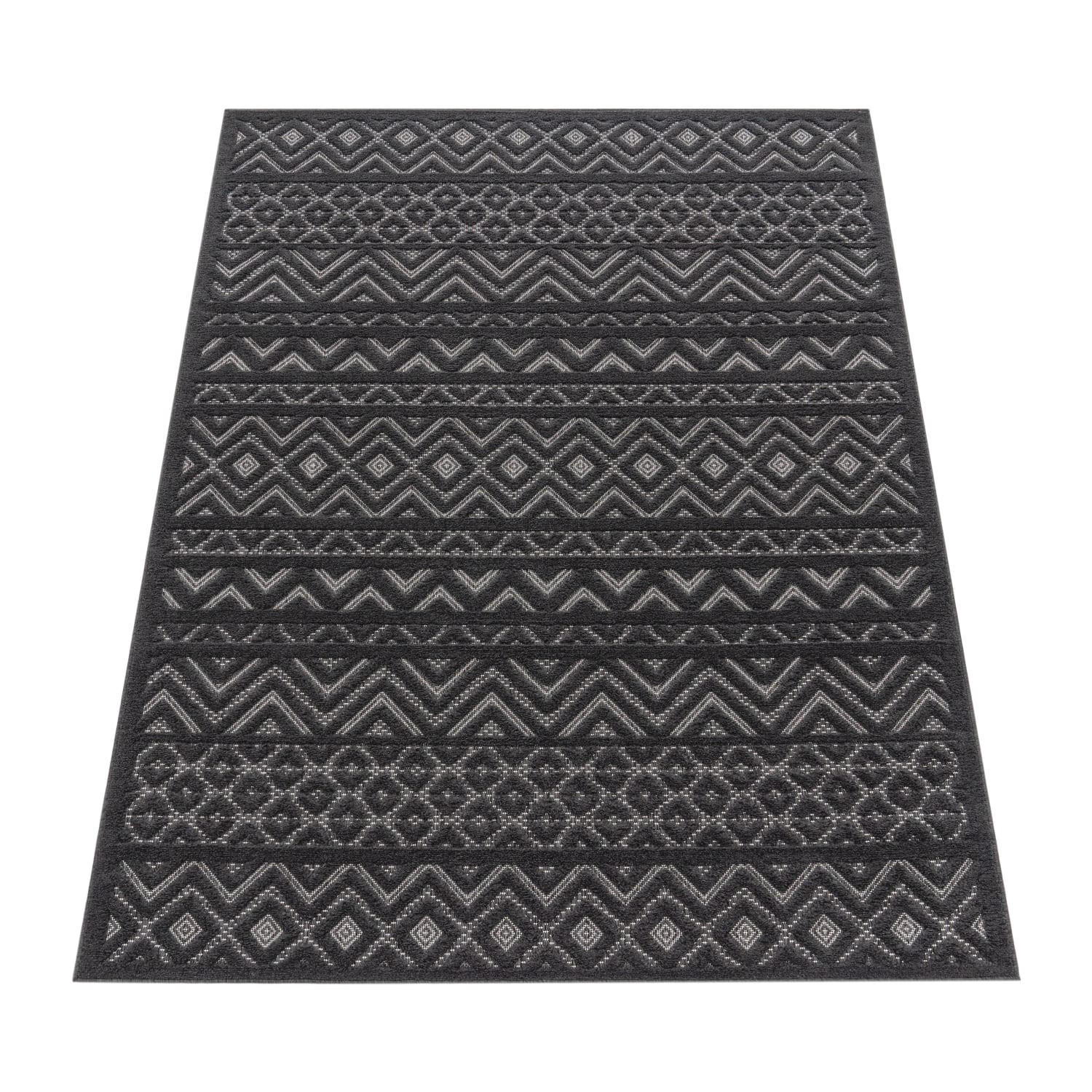 OUTDOORTEPPICH 80/150 cm Livorno 673 - Anthrazit, Kunststoff (80/150cm) - Paco Home