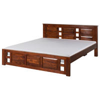 BETT Massivholz Akazie 140 x 200 x 90 dunkelbraun OXFORD #251 - Dunkelbraun, Holz (140/200cm) - Massivmoebel24