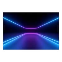 FOTOTAPETE Neonlichter 336/225 cm - Violett, Papier (336/225cm) - Bilderwelten