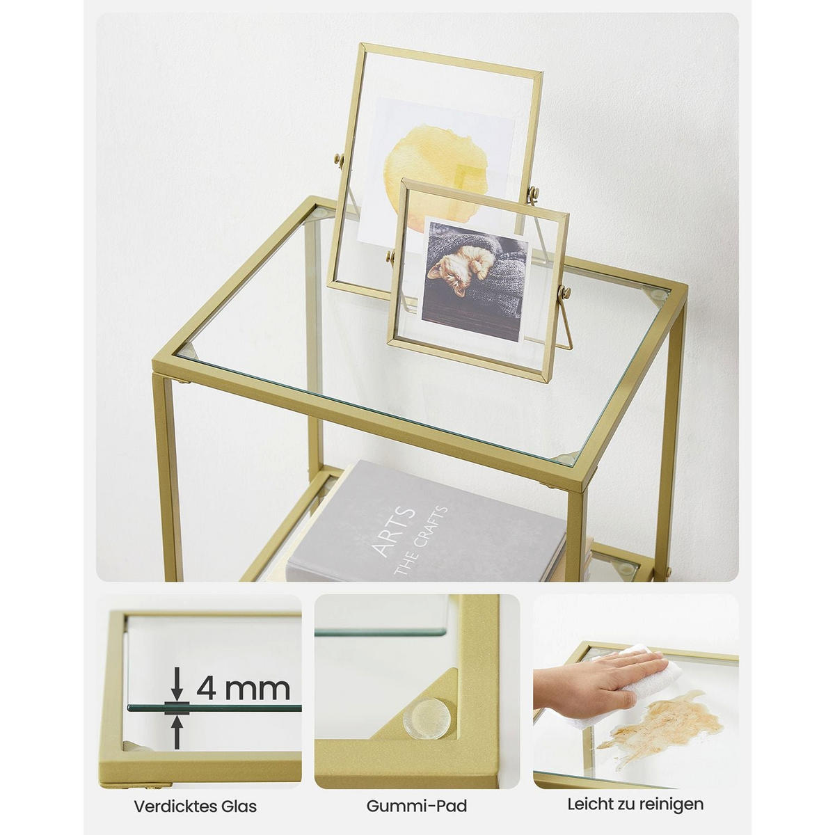 GLASREGAL SINGAPORE - Goldfarben, Glas (40/177.3/30cm) - Hansiro