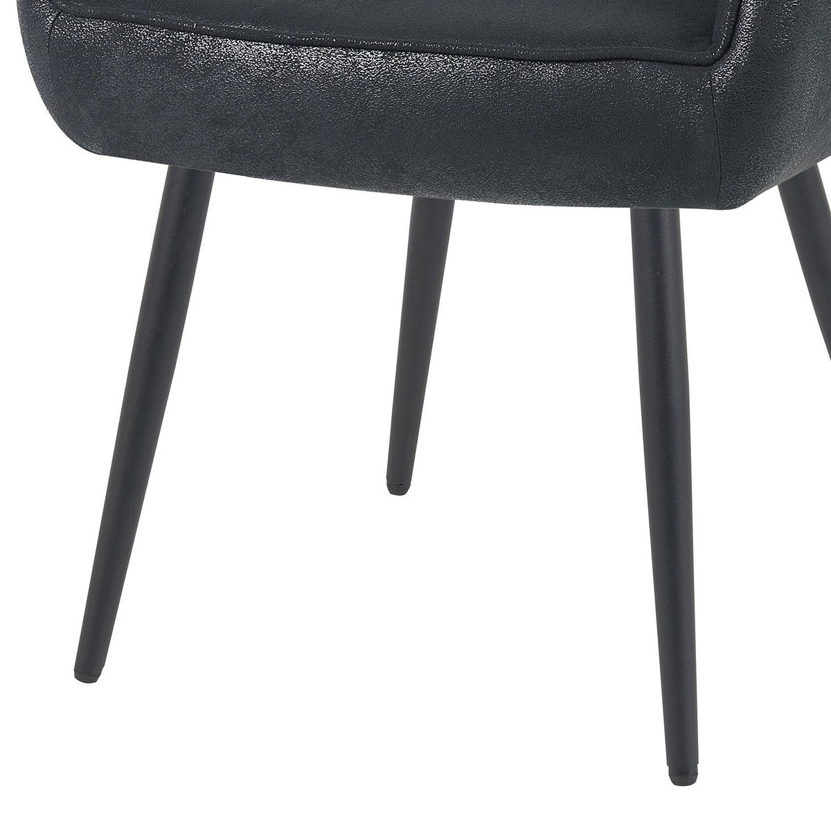 ESSZIMMERSTUHL Mika-Bela - Schwarz, Textil/Metall (60/82/61cm) - DUBI Möbel