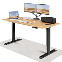 SCHREIBTISCH Elektrisch Höhenverstellbarer HomePro 180x80cm Schwarz/Eiche mit Memory-Funktion, Anti-Kollisions Technologie - Eichefarben/Schwarz, Holzwerkstoff (80/180/62cm) - Desktronic