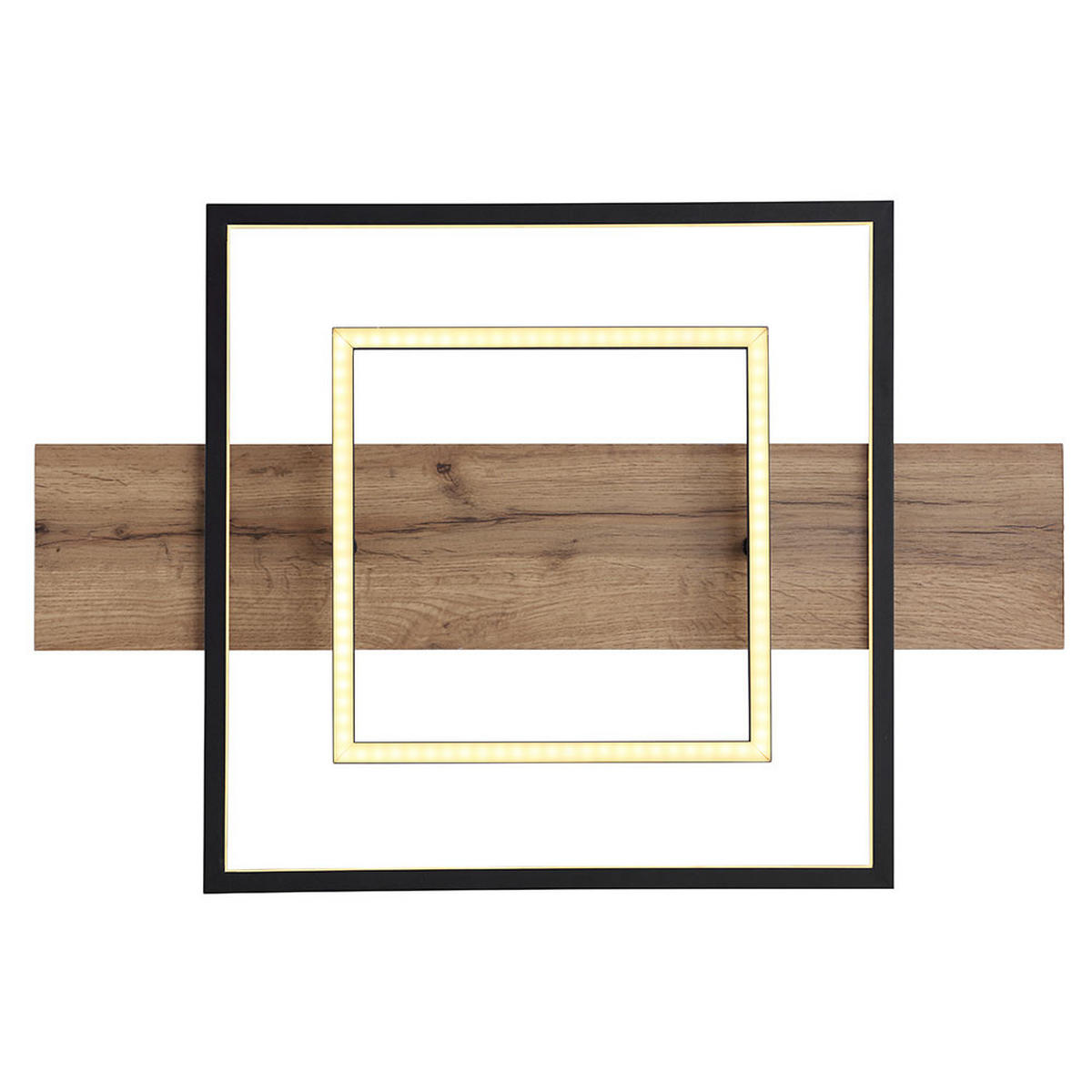 LED DECKENLEUCHTE Metall Braun - Braun, Metall (60/40/10cm) - Globo Lighting