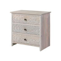 KOMMODE Mango 80x48x78 weiß geölt KASHMIR #107 - Weiß, Holz (80/78/48cm) - Massivmoebel24