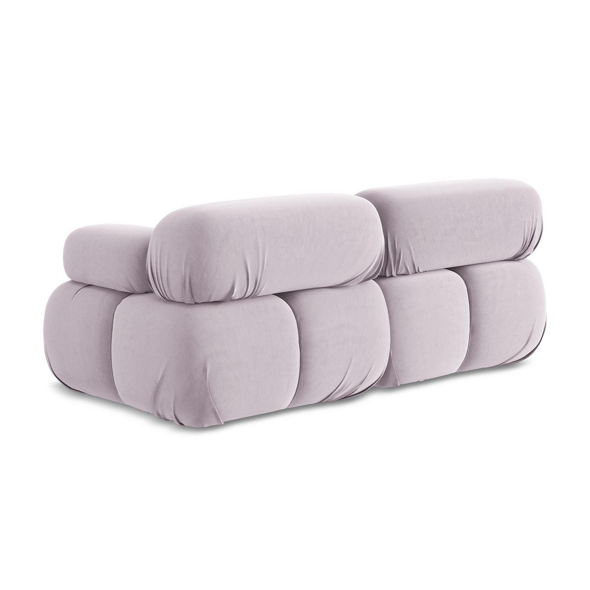 2-SITZER-SOFA Samt Stoff Violett - Lila/Flieder, Kunststoff/Textil (190/70/96cm) - LaMiaSofa