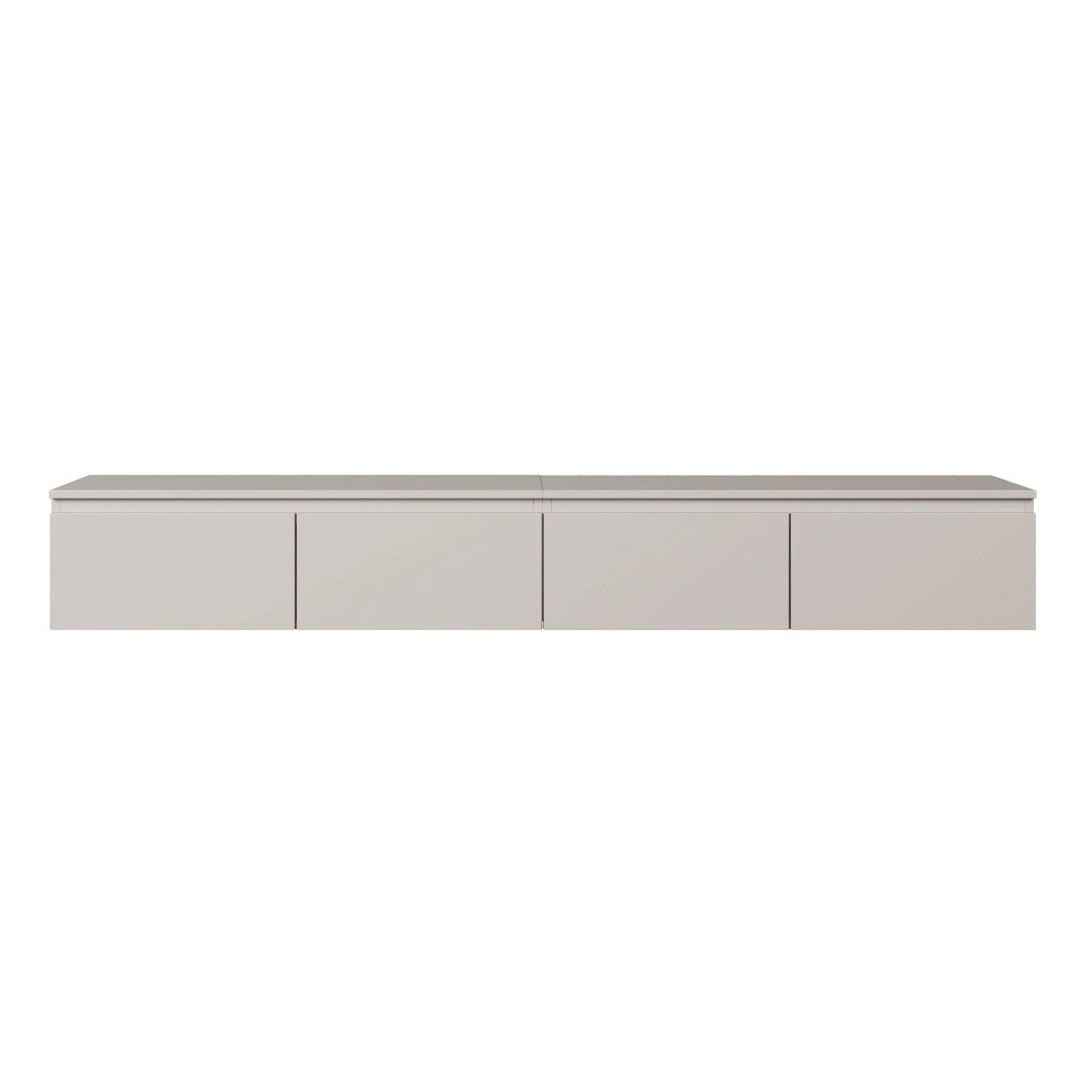 TV stolek Bemmi šedobéžový 200/28/32 cm - kašmírová, kompozitní dřevo (200/28.4/31.8cm) - Selsey