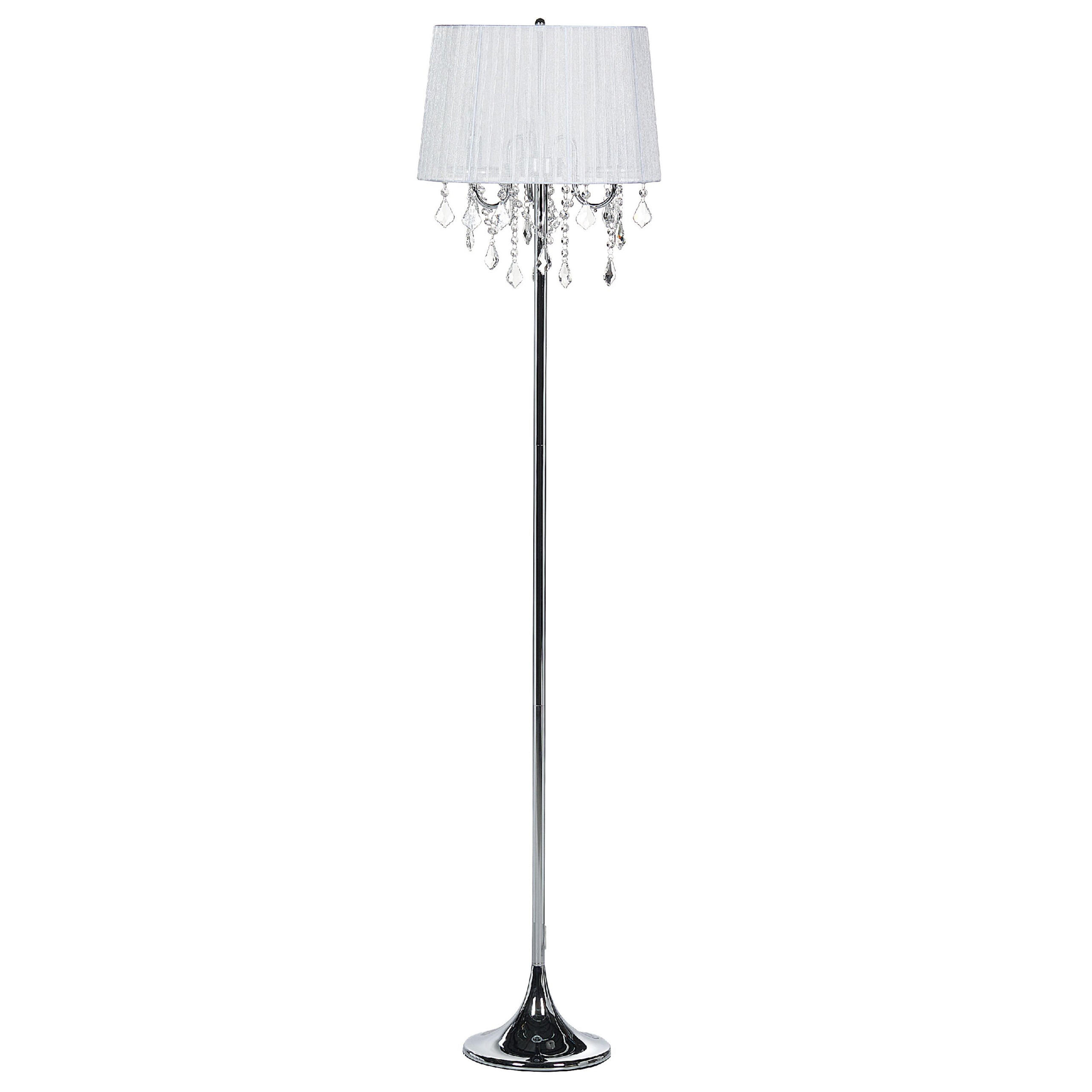 STEHLAMPE Evans 40/40/165 cm - Silberfarben, Metall (40/40/165cm) - Beliani