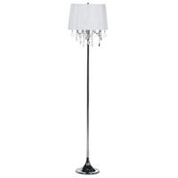 STEHLAMPE Evans 40/40/165 cm - Silberfarben, Metall (40/40/165cm) - Beliani