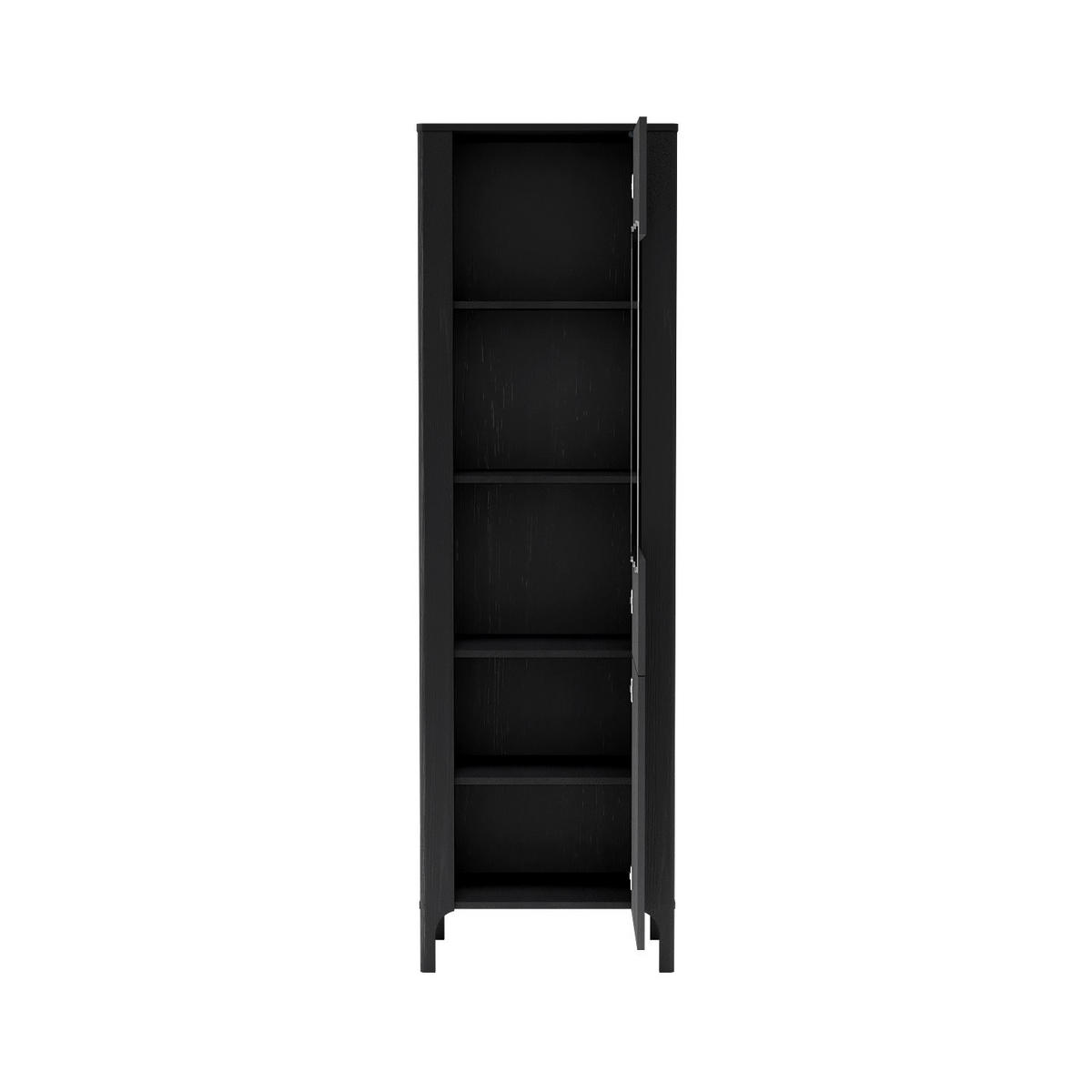 VITRINE Lumi Schwarz - Schwarz, Holzwerkstoff (60/197/41cm) - Bettso