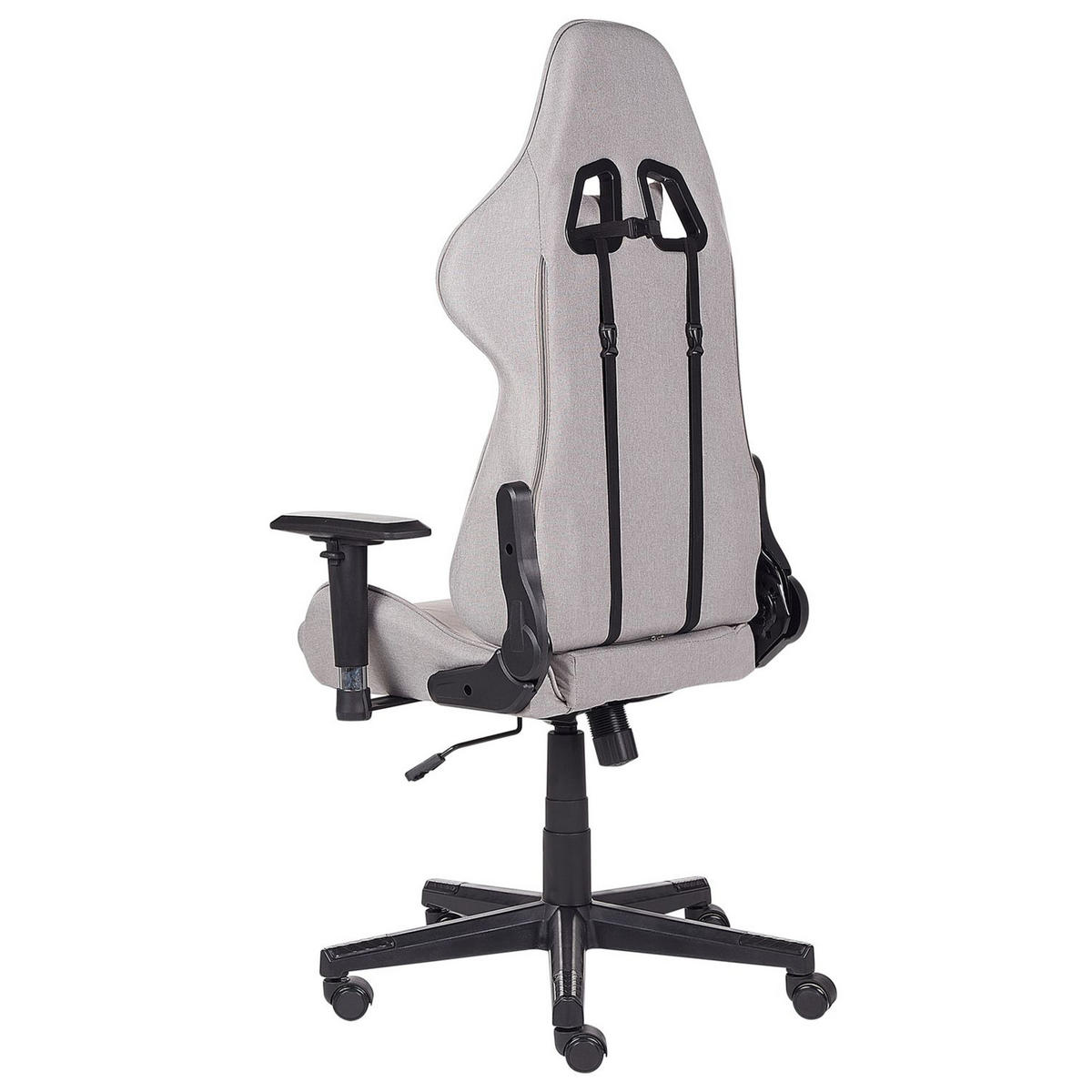 BÜROSTUHL Polyester Grau Warrior - Grau, Textil/Metall (62/122/62cm) - Beliani