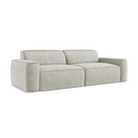 4-SITZER-SOFA Chenille Stoff Creme - Creme/Schwarz, Holzwerkstoff/Kunststoff (244/70/102cm) - LaMiaSofa