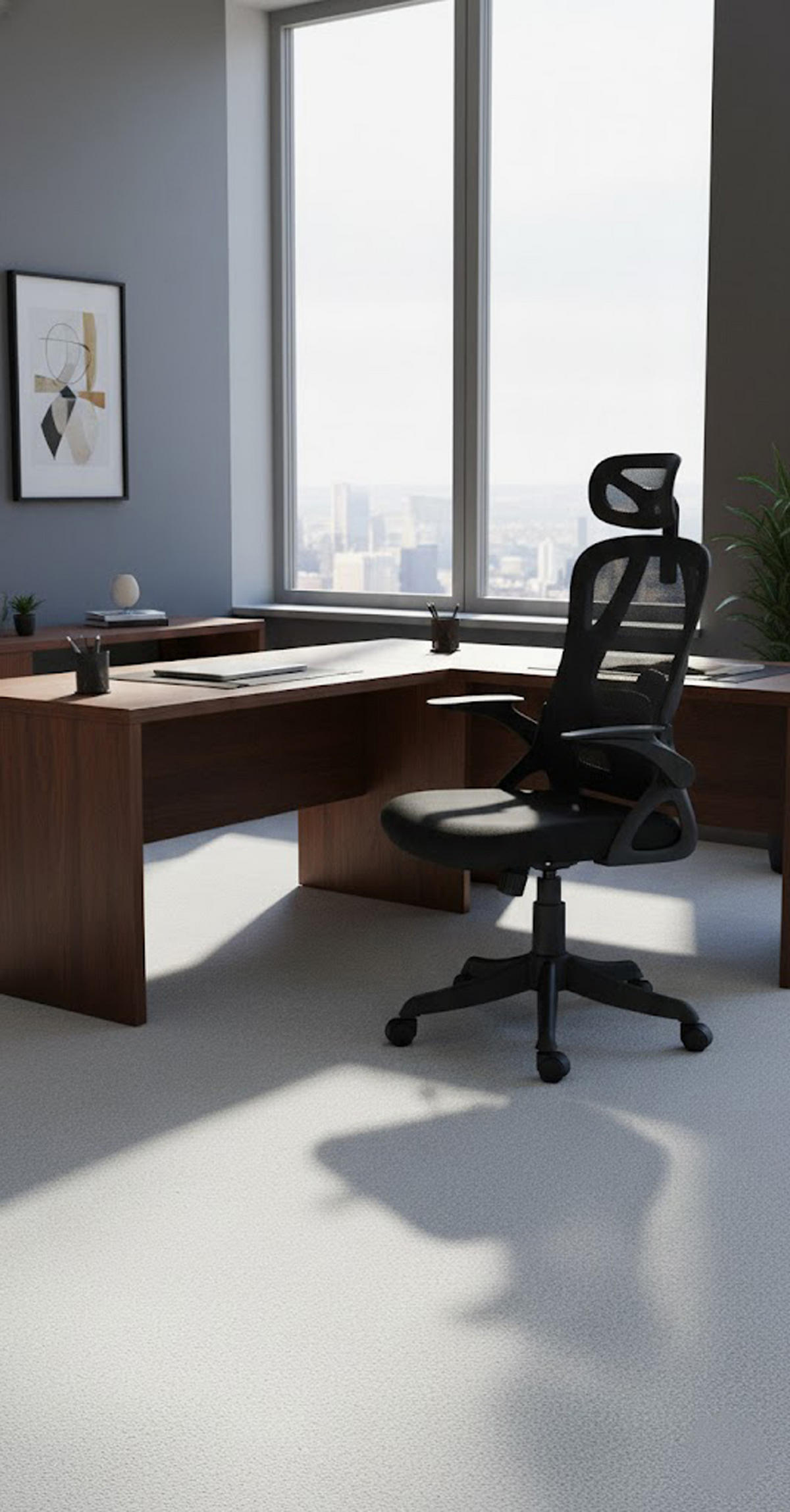 BÜROSTUHL Zypher schwarz - Schwarz, Kunststoff/Metall (58/131/66cm) - TPFLiving