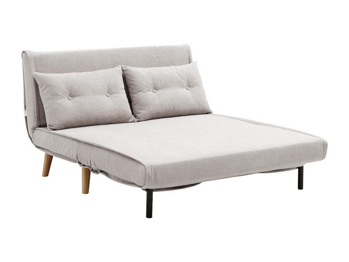 SCHLAFSOFA - 2 Personen - stoff - beige Valerio - Beige, Holz/Textil (120/74/74cm) - Vente-Unique