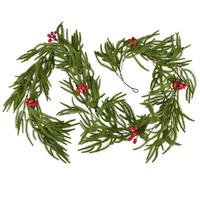 WEIHNACHTSGIRLANDE Viridis Grün 180cm Kunststoff - Grün, Kunststoff (180cm) - Mondex