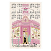 GESCHIRRTUCH Façade Pâtisserie Calendrier 2027 ekrü 48 x 72 cm - Weiß, Textil (48/72cm) - Winkler