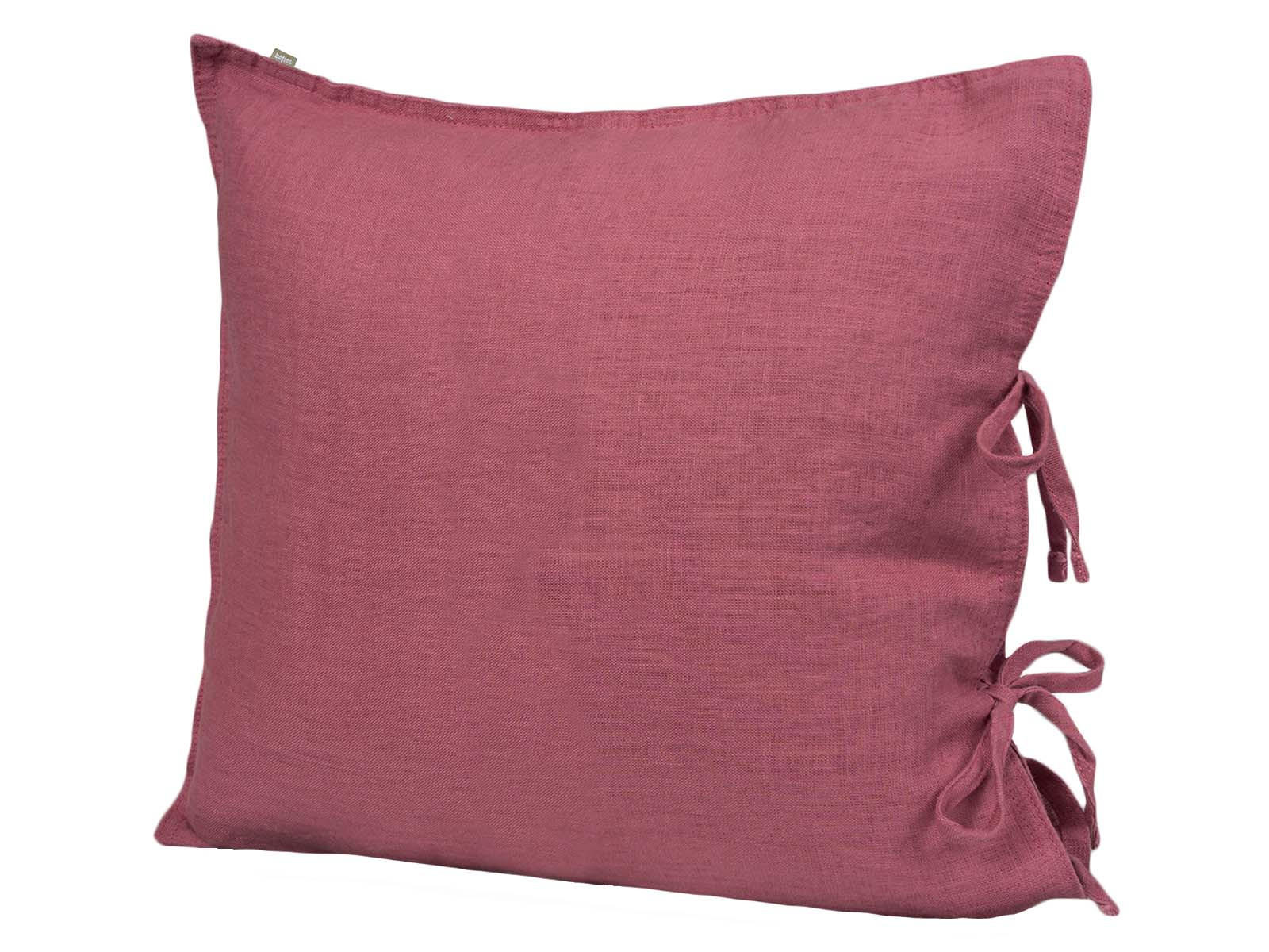 KISSENBEZUG reines Leinen rose-de provence 80/80 cm - Altrosa, Naturmaterialien (80/80cm) - beties Heimtextil