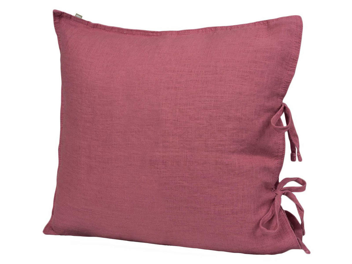 KISSENBEZUG reines Leinen rose-de provence 80/80 cm - Altrosa, Naturmaterialien (80/80cm) - beties Heimtextil