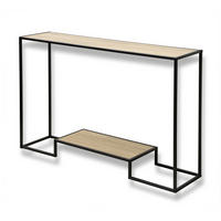 MODERNE Konsole mit 2 Regalebenen im Eiche Dekor L120cm - Eiche Artisan, Holzwerkstoff (120/30/80cm) - Calicosy