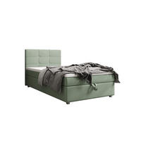 BOXBETT FADO 22 mit Matratze H3, Bonell und Topper 80x200 Cosmic 16 - Grün, Textil (80/200cm) - Bedante