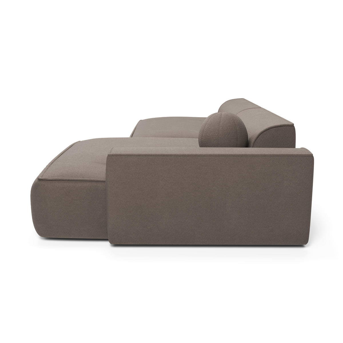 ECKSOFA RECHTS Rastergewebe Taupe 300cm - Taupe, Textil (300/155cm) - Sia Home