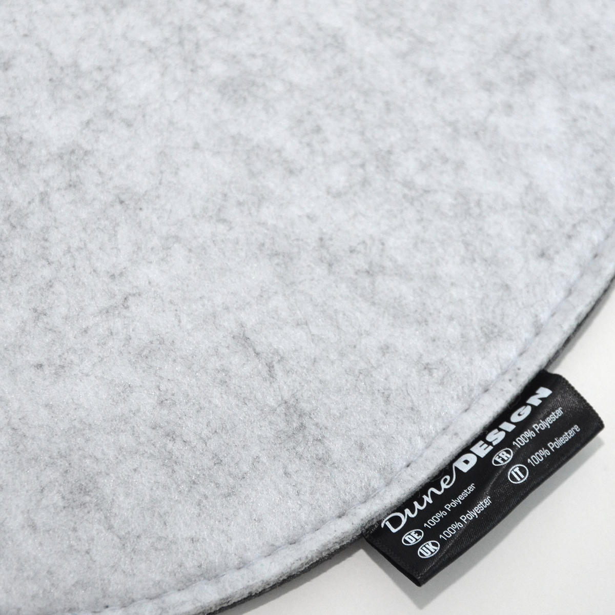 FILZ-SITZKISSEN zum Wenden, 40/37/0,8 cm, Grau - Grau, Kunststoff (40/37/1cm) - Dunedesign